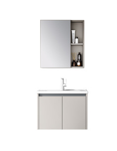 Mueble de Baño Ebro 2 Puertas 60 cm con lavamanos y espejo