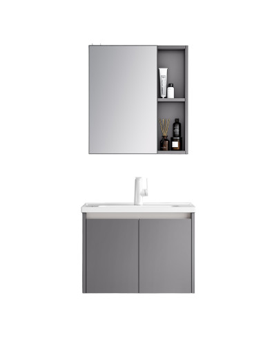 Mueble de Baño Tamesis 2 puertas 60 cm con lavamanos y espejo