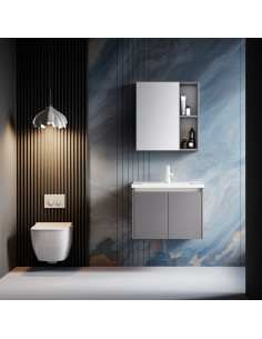 Mueble de Baño Tamesis 2 puertas 60 cm con lavamanos y espejo 2