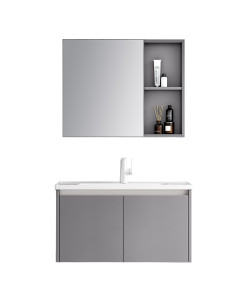 Mueble de Baño Tamesis 2 puertas 80 cm con lavamanos y espejo