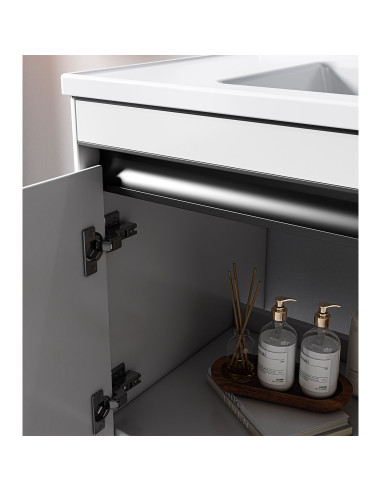 Mueble de Baño Volga 2 puertas 60 cm con lavamanos y espejo