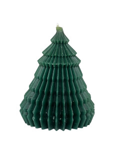 Vela árbol origami 14cm verde