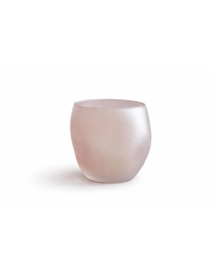 Florero vidrio empavonado malva 13cm