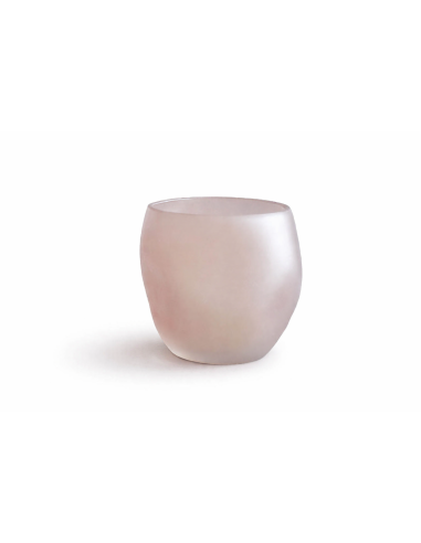 Florero vidrio empavonado malva 13cm