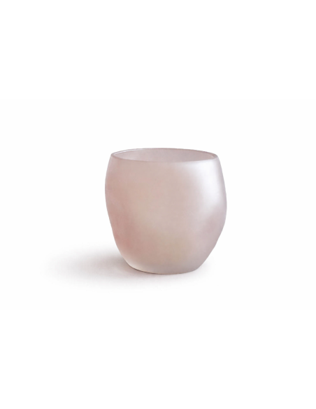 Florero vidrio empavonado malva 13cm