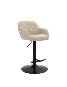 Silla Bar Flames Altura Ajustable Blanco - Muebles de Cocina 2