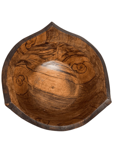 Bowl madera 18x18x7 negro ahumado