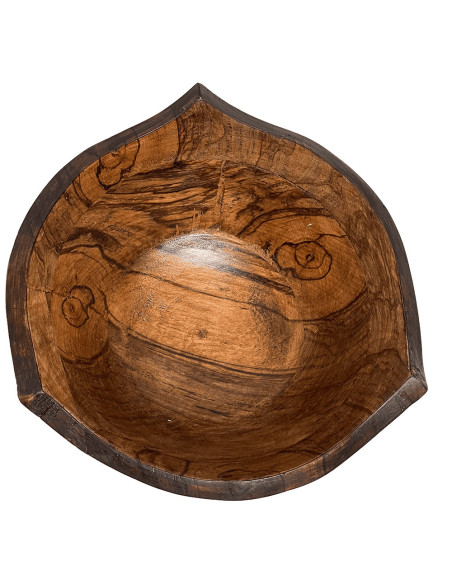Bowl madera 18x18x7 negro ahumado