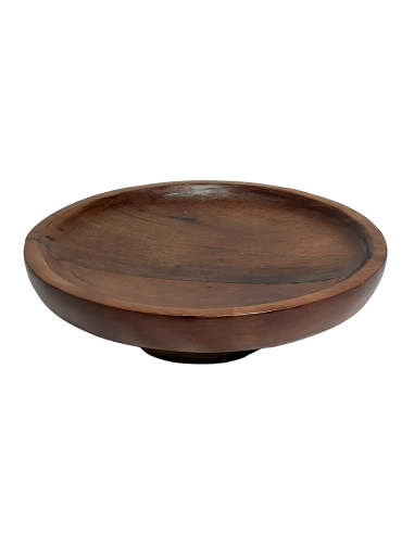 Bowl madera pedestal 28x28x8 oscuro