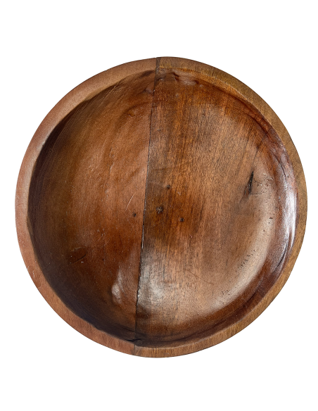 Bowl madera pedestal 28x28x8 oscuro