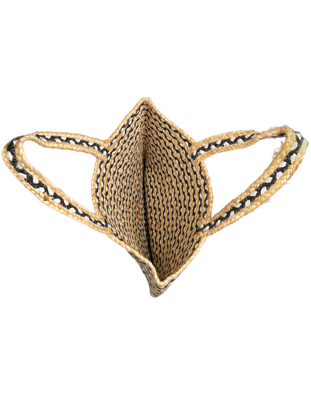 Bolso de Yute Blanco Negro 48x38cm - Elegante y Práctico