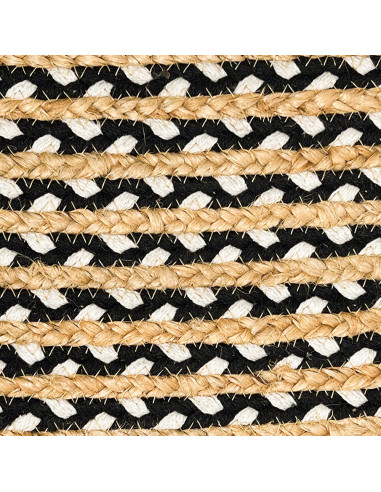 Bolso de Yute Blanco Negro 48x38cm - Elegante y Práctico