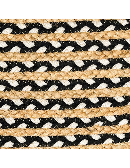 Bolso de Yute Blanco Negro 48x38cm - Elegante y Práctico