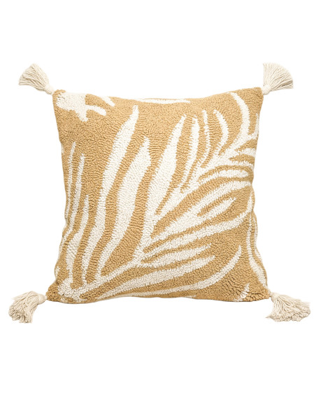 Cojín Beige Texturado Blanco 45x45cm - Elegante y Moderno