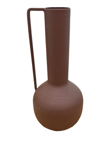 Florero Metal Lari 25cm Café - Decoración Elegante para el Hogar