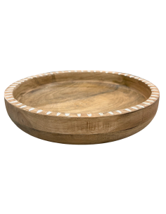 Bowl Decorativo de Madera 26x26x5cm - Diseño Minimalista