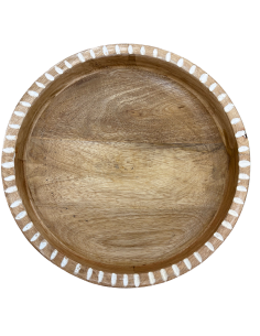 Bowl Decorativo de Madera 26x26x5cm - Diseño Minimalista 2