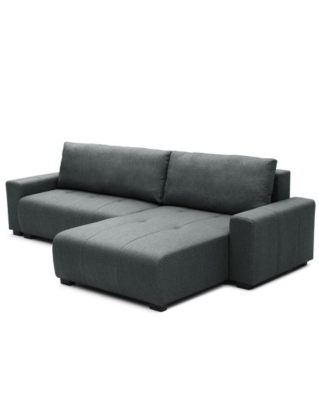 Sofa cama reversible seccional Essen gris oscuro