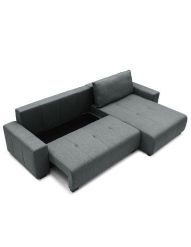 Sofa cama reversible seccional Essen gris oscuro