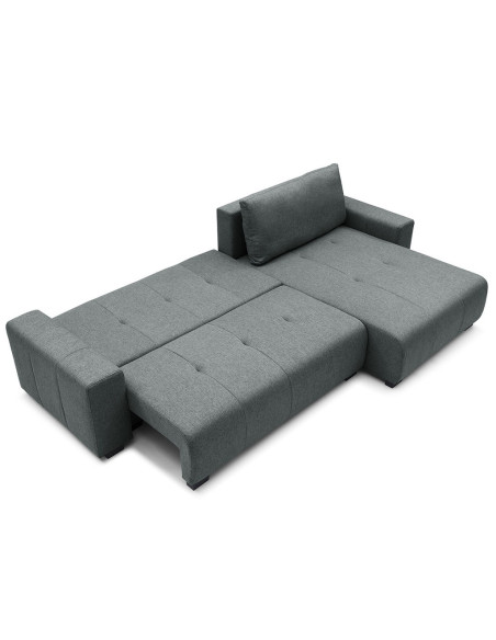 Sofa cama reversible seccional Essen gris oscuro