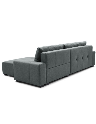 Sofa cama reversible seccional Essen gris oscuro
