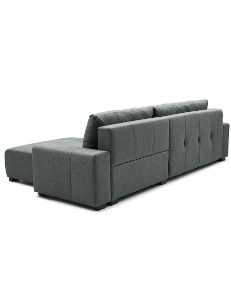 Sofa cama reversible seccional Essen gris oscuro