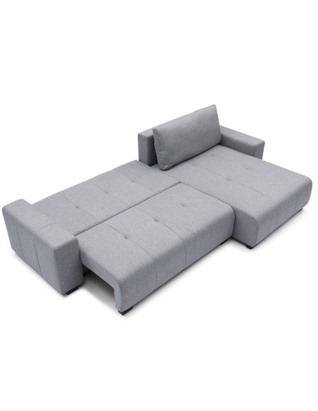 Sofa cama reversible seccional Essen gris claro