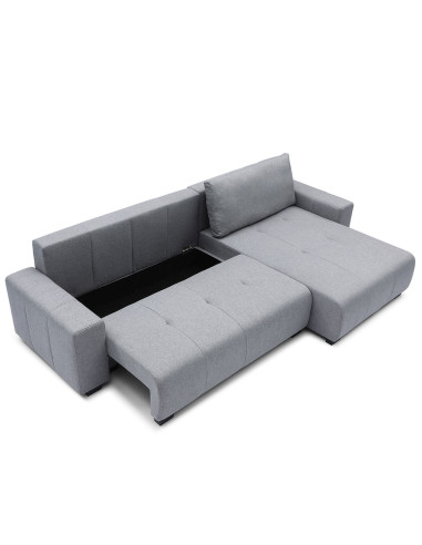 Sofa cama reversible seccional Essen gris claro