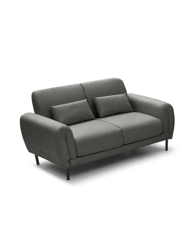 Sofá 2 cuerpos Lucía gris oscuro edición touch