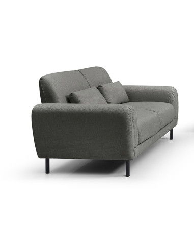 Sofá 2 cuerpos Lucía gris oscuro edición touch