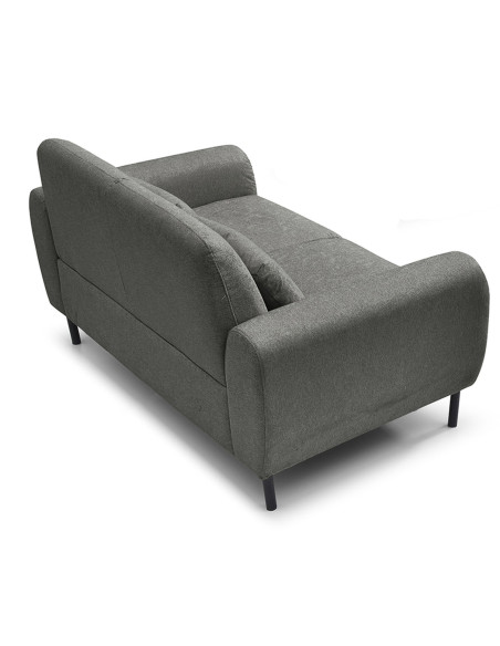 Sofá 2 cuerpos Lucía gris oscuro edición touch