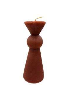 Vela acanalada 13,5cm café