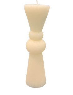 Vela acanalada 20cm beige