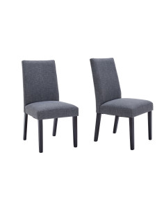Silla Comedor Jules Gris Oscuro Set de 2 - Muebles de Comedor 2