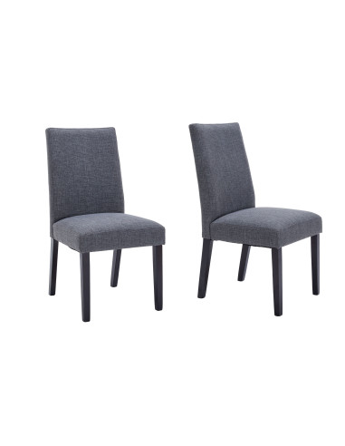 Silla Comedor Jules Gris Oscuro Set de 2 - Muebles de Comedor