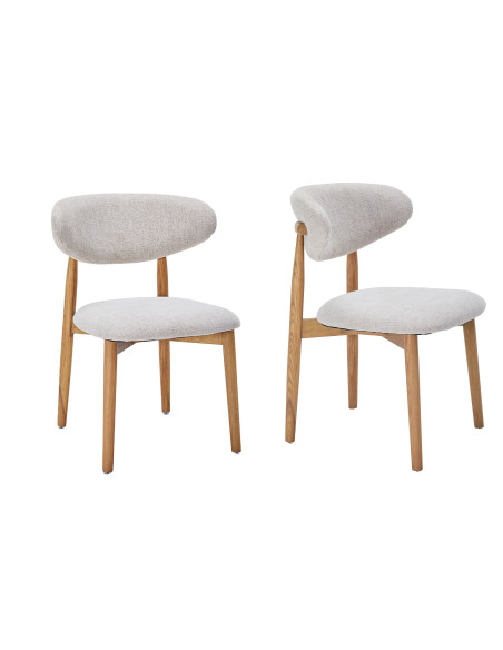 Silla Comedor Guadalupe Crema Set de 2 - Muebles de Calidad