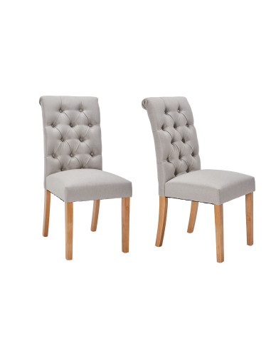 Silla Comedor Jason Beige Set de 2 - Muebles de Comedor