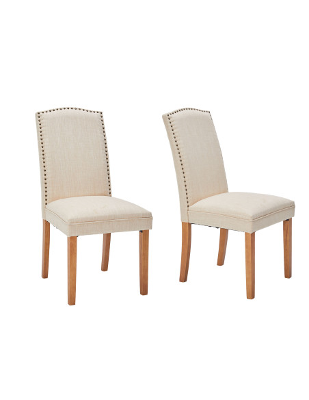Silla Comedor Lucy Beige Set de 2 - Muebles de Comedor