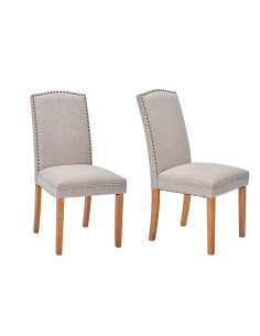 Silla Comedor Lucy Gris Claro Set de 2 - Muebles de Comedor 2