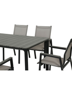 Juego Comedor Terraza 6 Sillas Ely Negro - Muebles Modernos 2