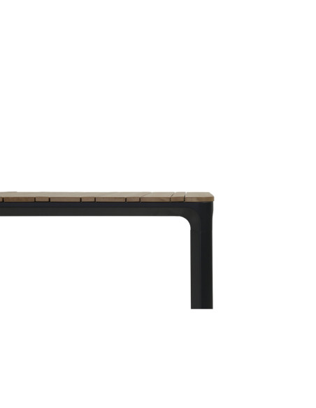 Juego comedor terraza 6 sillas Ely gris oscuro