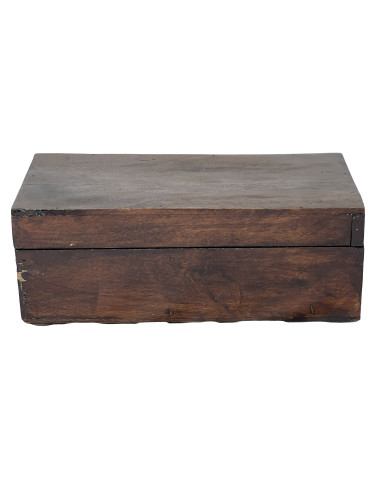 Caja de Madera Oscura 18x10x6cm - Organización Dormitorio