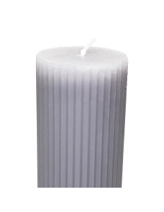 Vela Acanalada Gris 5x15 cm - Decoración Elegante 2