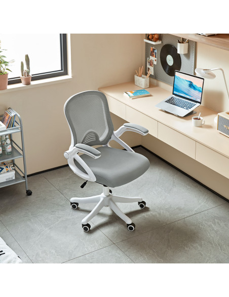 Silla de oficina Tsuki gris claro