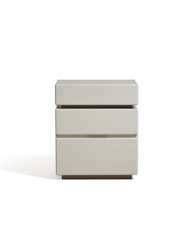 Velador 3 cajones Kanso gris claro