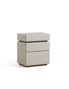 Velador 3 cajones Kanso gris claro