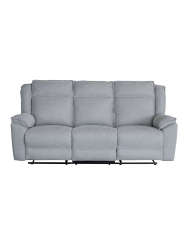 Sofá reclinable 3 cuerpos eléctrico Dublín gris oscuro