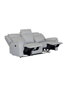 Sofá reclinable 3 cuerpos eléctrico Dublín gris oscuro 2