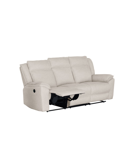 Sofá reclinable 3 cuerpos eléctrico Dublín beige