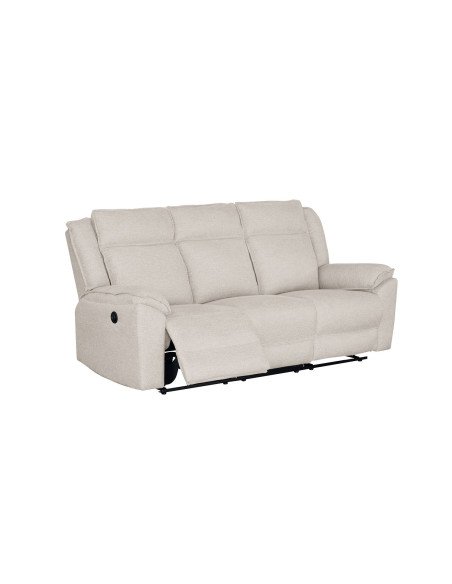 Sofá reclinable 3 cuerpos eléctrico Dublín beige